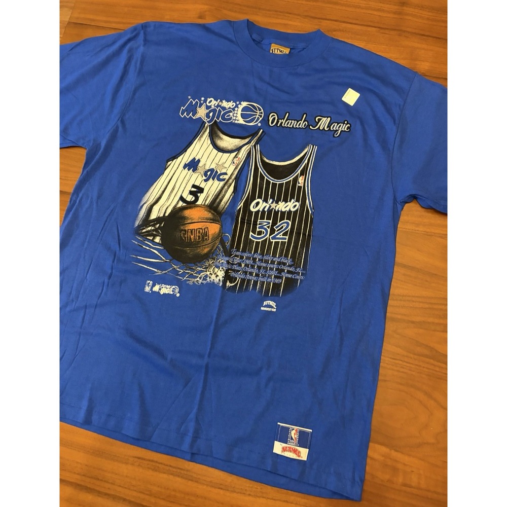 Vintage Orlando Magic Nutmeg 90s T Shirt XL Shaq Locker Room USA Single Stitch